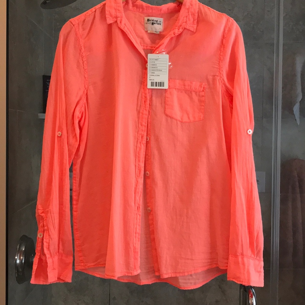 Anthropologie Button down top